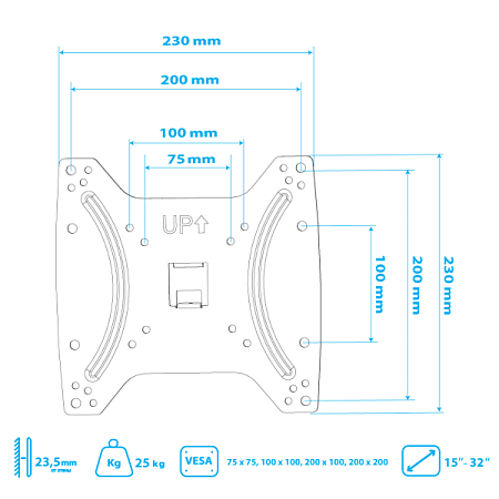 Кронштейн для телевизора Kromax OPTIMA-200 (15-42") Черный