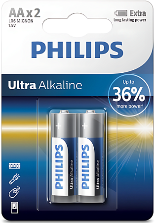 Батарейки Philips Ultra Alkaline AA (2шт) Батарейки Philips Ultra Alkaline AA (2шт)