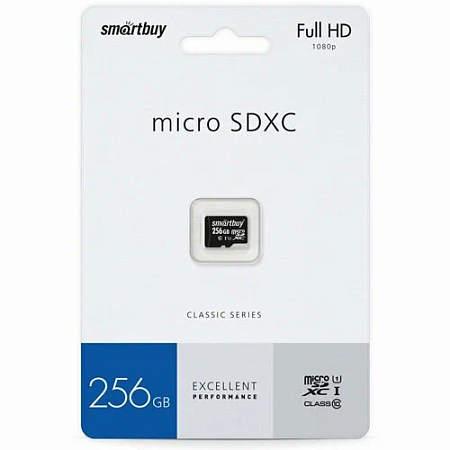 Карта памяти Micro SD Smartbuy Classic Series 256GB Class10 90MB/s (SB256GBSDCL10-00)