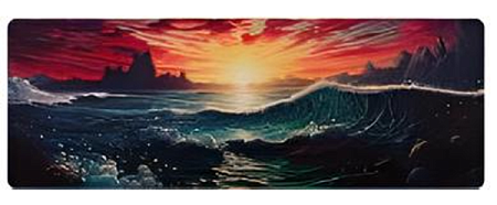 Коврик для мыши водонепроницаемый 30x90см Монстера