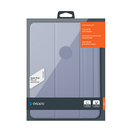 Чехол-книжка Deppa Wallet Onzo для iPad Pro 11 (2020/2021) Серый (арт.88074)