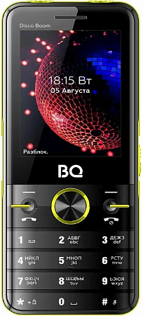 Телефон BQ 2842 Disco Boom Black Yellow (Черный-Желтый)
