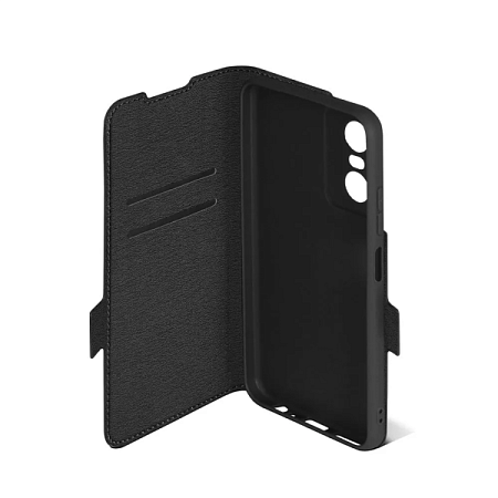 Чехол-книжка DF для Tecno Pop 6 Pro Black (боковая) Чехол-книжка DF для Tecno Pop 6 Pro Black (боковая)