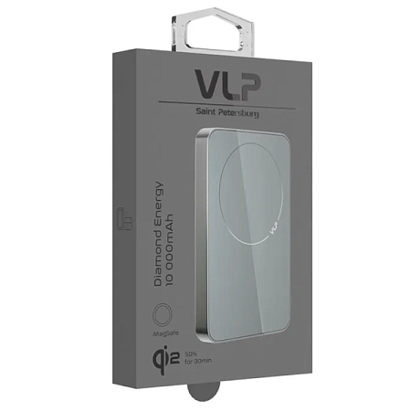 Внешний аккумулятор VLP Diamond Energy MagSafe Qi2 10000mAh Titanium Natural (Бежевый) Внешний аккумулятор VLP Diamond Energy MagSafe Qi2 10000mAh Titanium Natural (Бежевый)