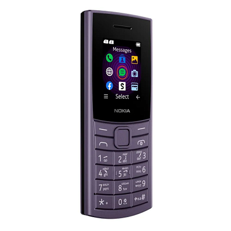 Телефон Nokia 110 (2024) 4G TA-1543 Dual Sim Arctic Purple (Фиолетовый)