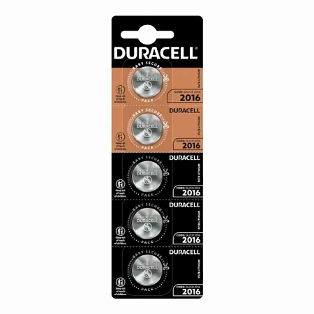 Набор батареек Duracell CR2016 (5шт)