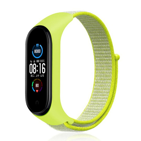 Ремешок нейлоновый RedLine для Xiaomi Mi Band 6 Light Green