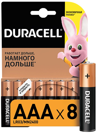 Набор батареек Duracell Plus CN LR03-8BL MN2400 AAA (8шт) Набор батареек Duracell Plus CN LR03-8BL MN2400 AAA (8шт)