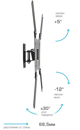 Кронштейн для телевизора Kromax OPTIMA-402 (15-55") Черный