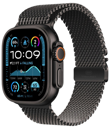 Часы Apple Watch Ultra 2 GPS + Cellular 49mm Black Titanium Case/With Black Milanese Loop L