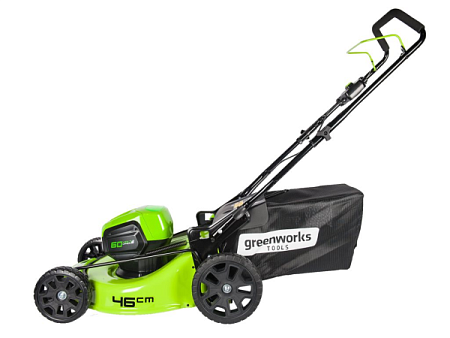 Газонокосилка аккумуляторная Greenworks GD60LM46HP 60В (2502807) (Без акб/зу)