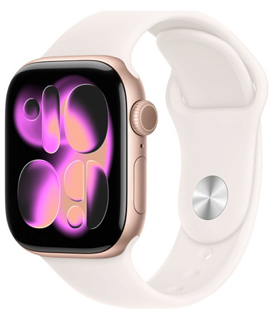 Часы Apple Watch Series 11 GPS 46mm Rose Gold Aluminum Case/Light Blush Sport Band M/L Часы Apple Watch Series 11 GPS 46mm Rose Gold Aluminum Case/Light Blush Sport Band M/L