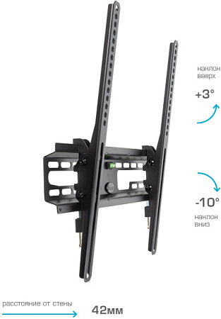 Кронштейн для телевизора Kromax FLAT-4 (22-65") Черный