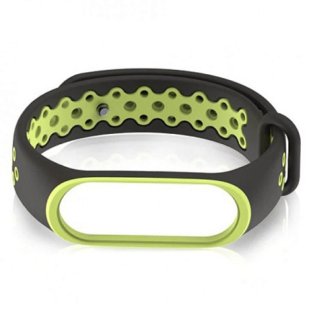 Ремешок силиконовый RedLine для Xiaomi Mi Band 6 Dark/Yellow