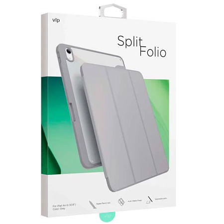 Чехол-книжка VLP Split Folio для планшета Apple iPad Air M2/M3 11" (2024/25) Серый Чехол-книжка VLP Split Folio для планшета Apple iPad Air M2/M3 11" (2024/25) Серый