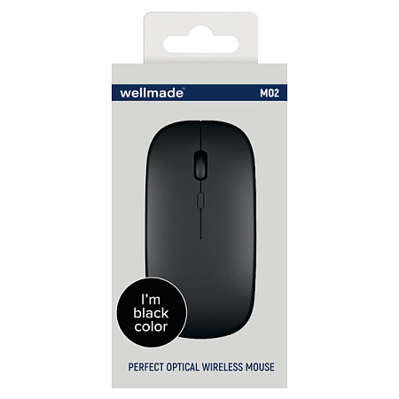 Беспроводная мышь Wellmade M02 Черная