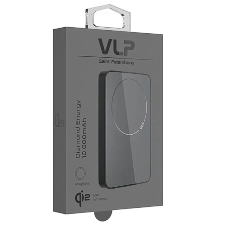 Внешний аккумулятор VLP Diamond Energy MagSafe Qi2 10000mAh Titanium Black (Черный)